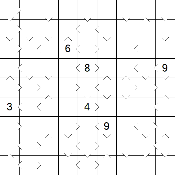 Greater Than Sudoku - Difícil