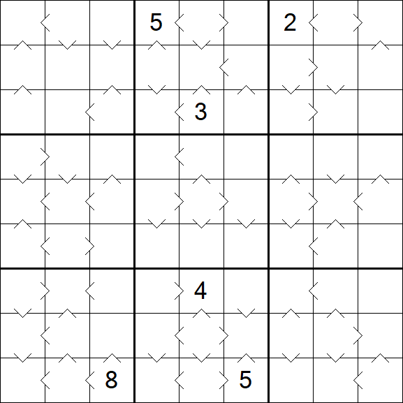 Greater Than Sudoku - Difícil