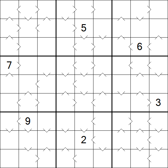 Greater Than Sudoku - Difícil