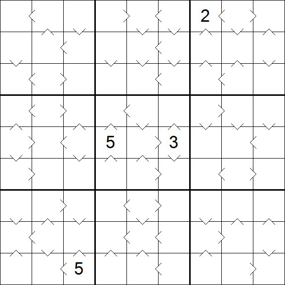 Greater Than Sudoku - Difícil