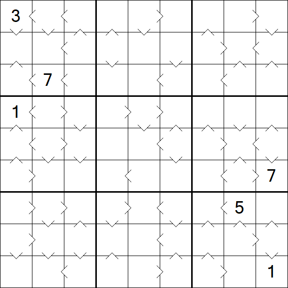 Greater Than Sudoku - Difícil