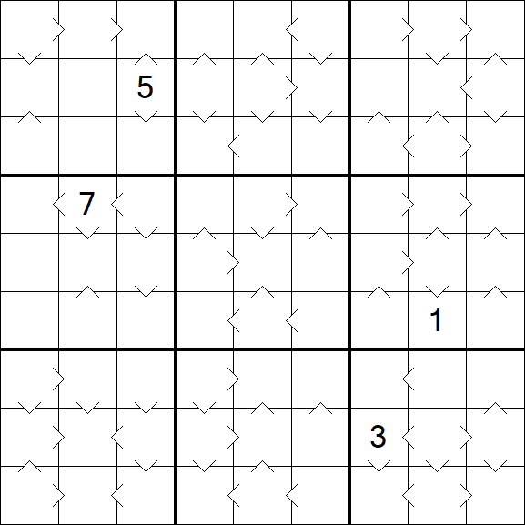 Greater Than Sudoku - Difícil