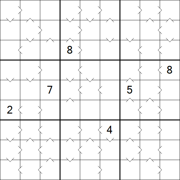 Greater Than Sudoku - Difícil