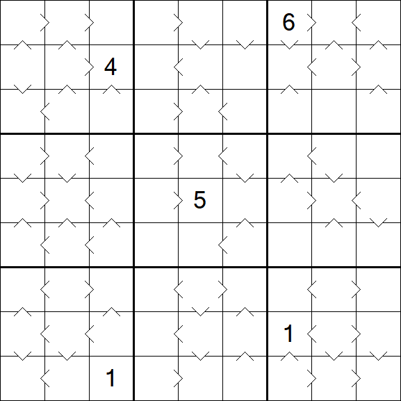 Greater Than Sudoku - Difícil