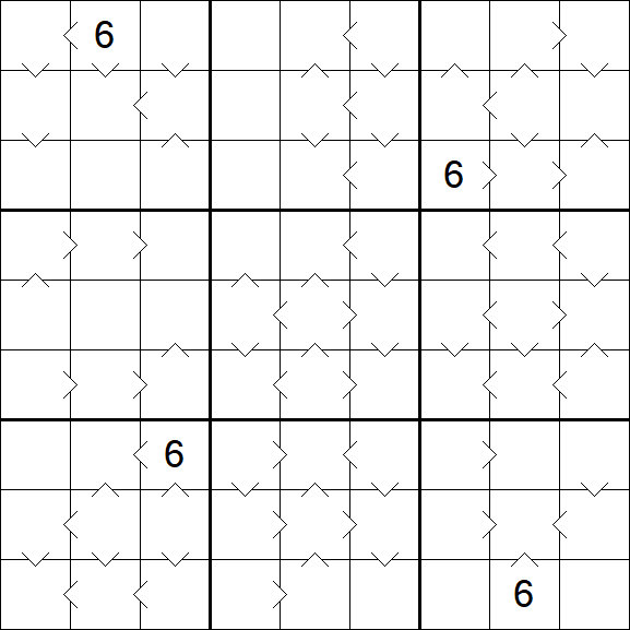 Greater Than Sudoku - Difícil