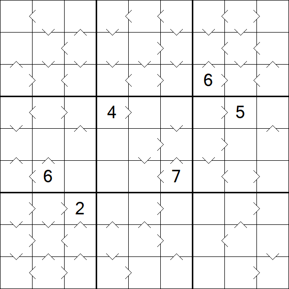 Greater Than Sudoku - Difícil