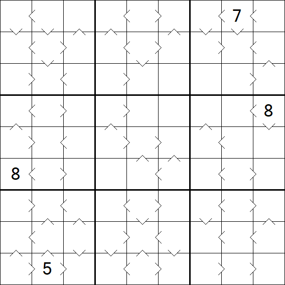 Greater Than Sudoku - Difícil