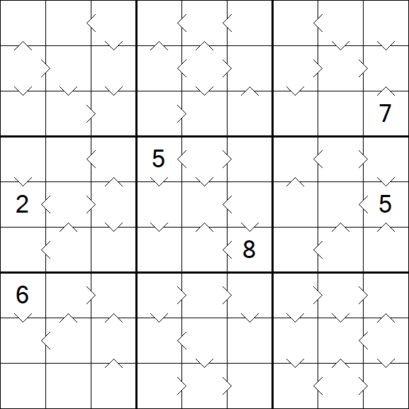 Greater Than Sudoku - Difícil