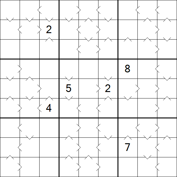 Greater Than Sudoku - Difícil