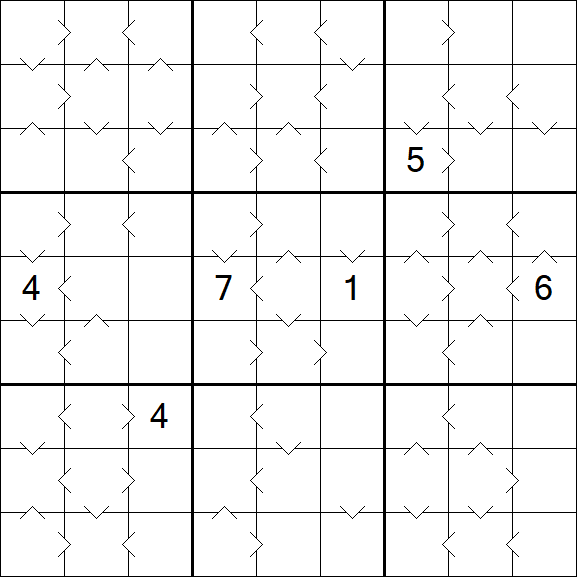 Greater Than Sudoku - Difícil