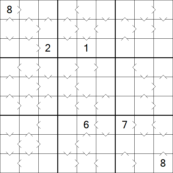 Greater Than Sudoku - Difícil
