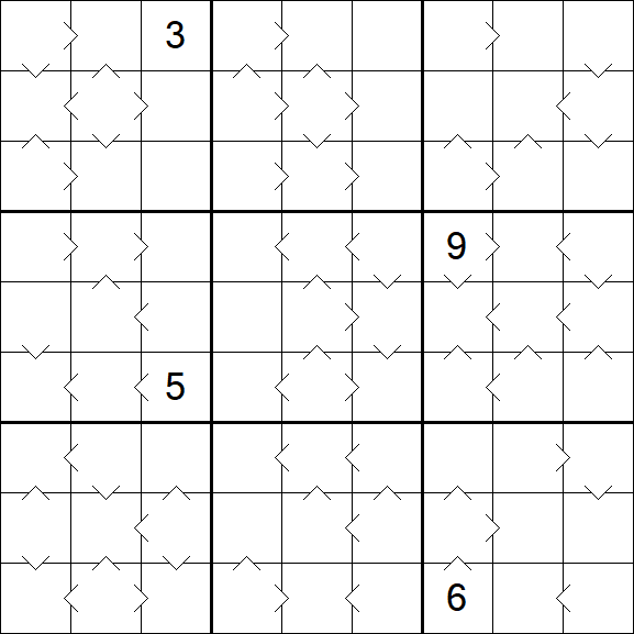 Greater Than Sudoku - Difícil