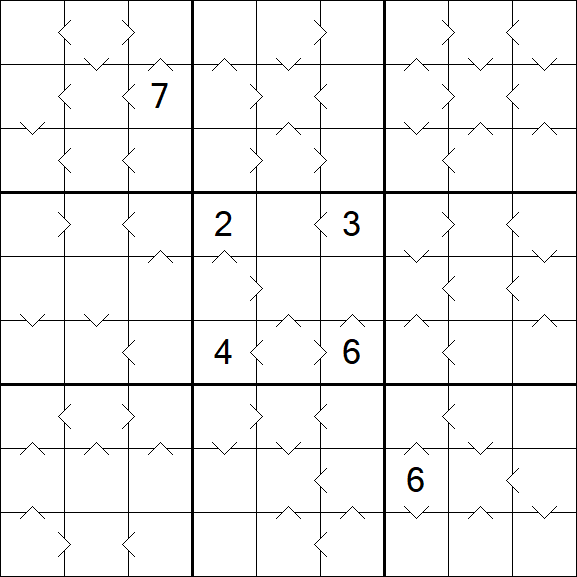 Greater Than Sudoku - Hard