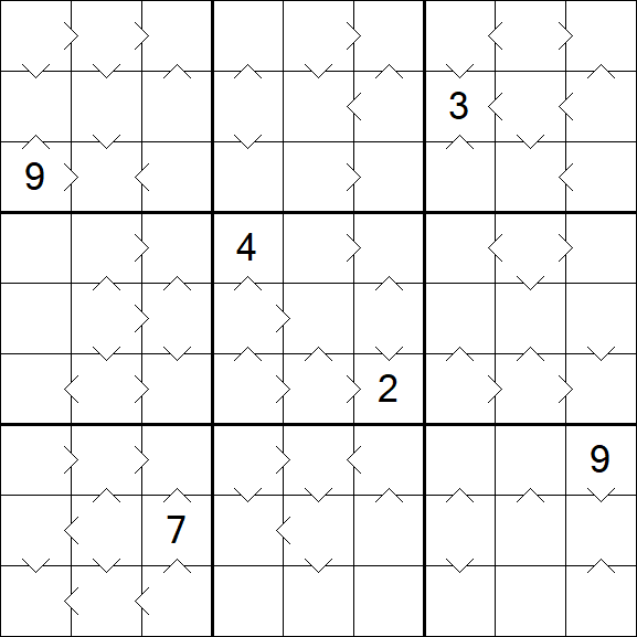 Greater Than Sudoku - Hard