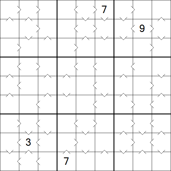 Greater Than Sudoku - Hard