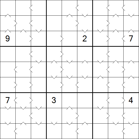Greater Than Sudoku - Hard