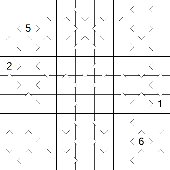 Greater Than Sudoku - Difficile