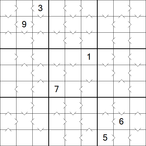 Greater Than Sudoku - Hard