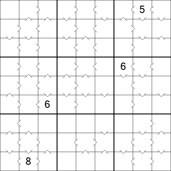 Greater Than Sudoku - Hard