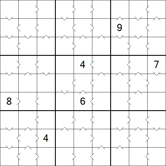 Greater Than Sudoku - Difficile