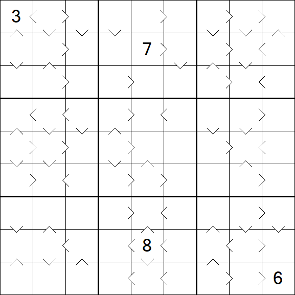 Greater Than Sudoku - Schwierig