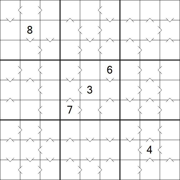 Greater Than Sudoku - Hard