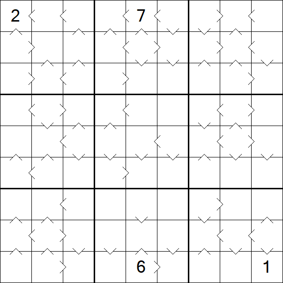 Greater Than Sudoku - Hard