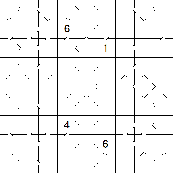 Greater Than Sudoku - Difficile