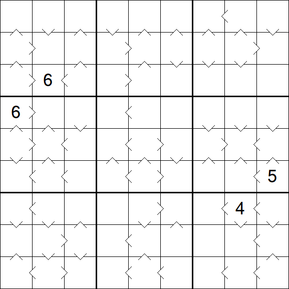 Greater Than Sudoku - Schwierig