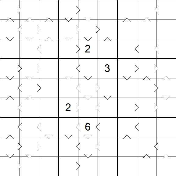 Greater Than Sudoku - Schwierig