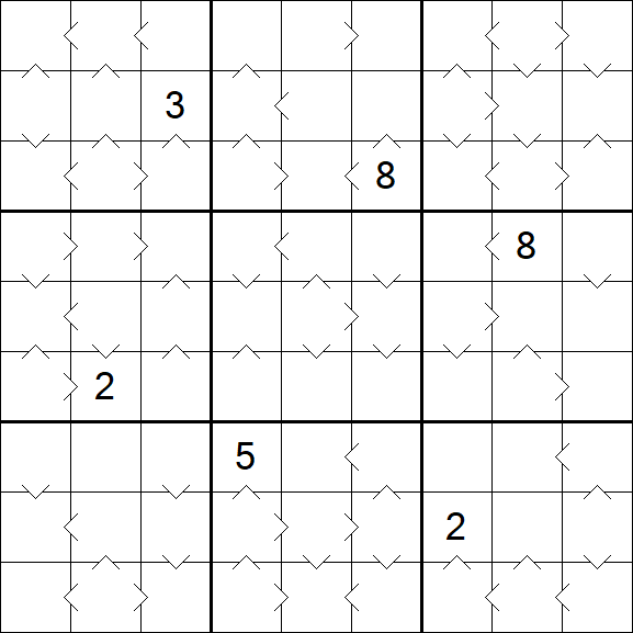 Greater Than Sudoku - Schwierig
