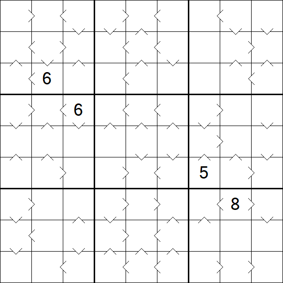 Greater Than Sudoku - Schwierig