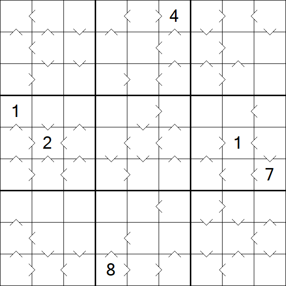 Greater Than Sudoku - Difficile