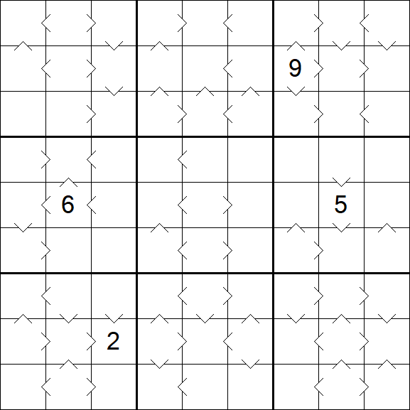 Greater Than Sudoku - Difficile