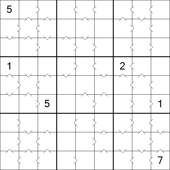 Greater Than Sudoku - Difficile