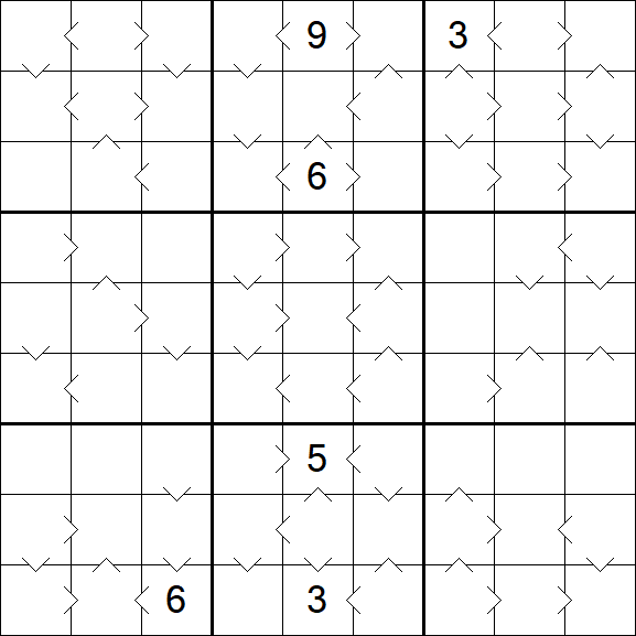 Greater Than Sudoku - Difficile