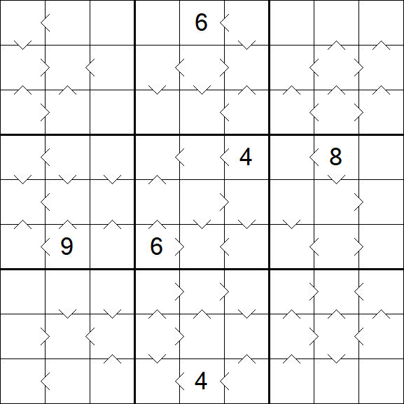 Greater Than Sudoku - Difficile
