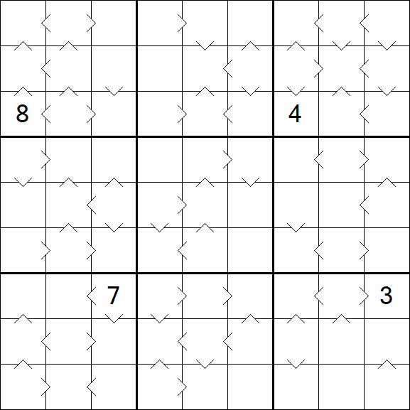 Greater Than Sudoku - Difficile