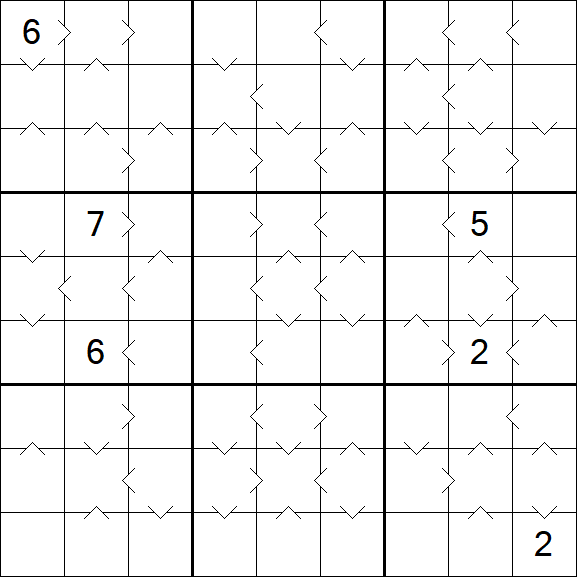 Greater Than Sudoku - Difficile