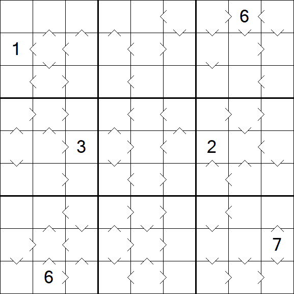 Greater Than Sudoku - Difficile