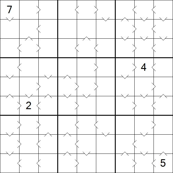 Greater Than Sudoku - Difficile