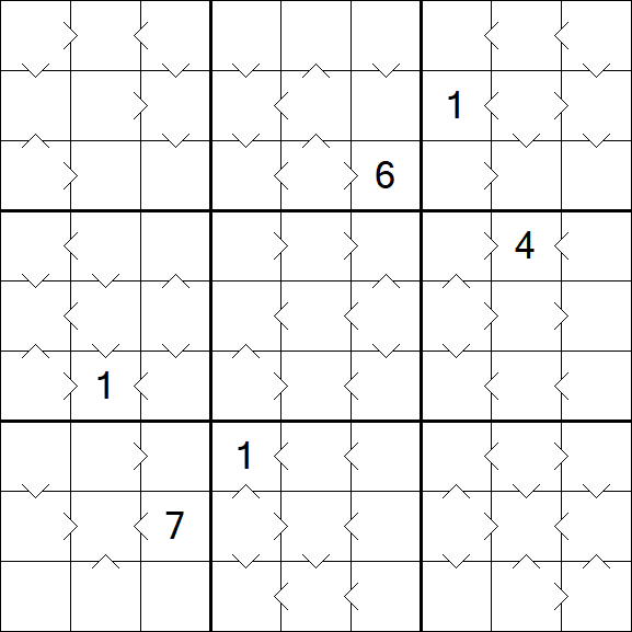 Greater Than Sudoku - Difficile