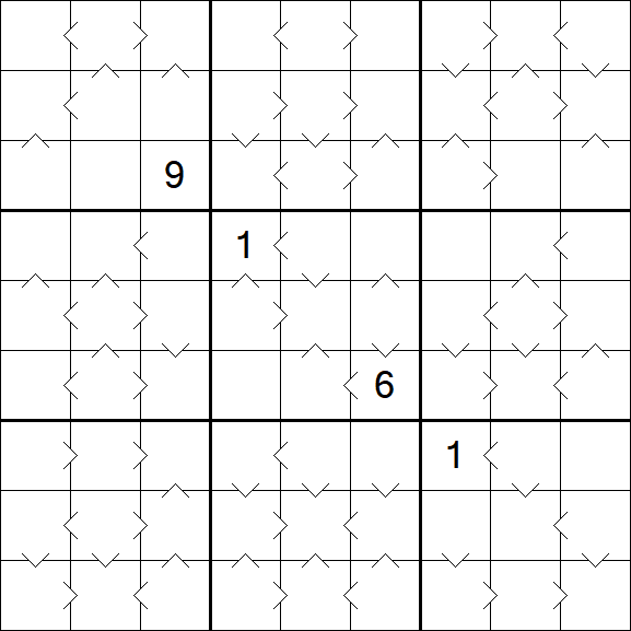 Greater Than Sudoku - Difficile