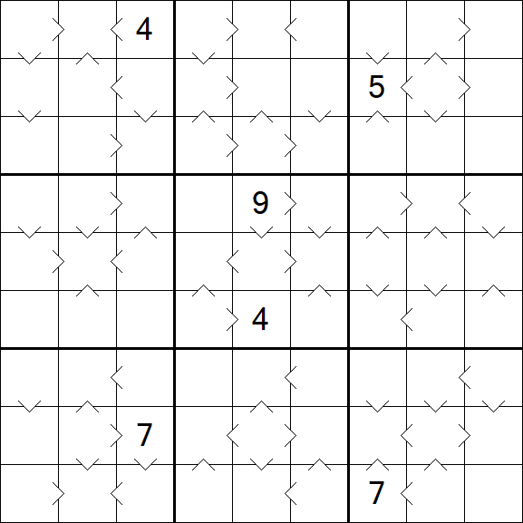 Greater Than Sudoku - Difficile