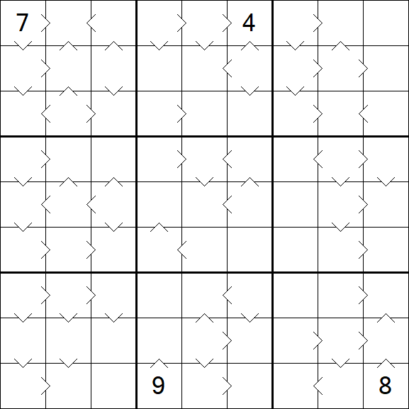 Greater Than Sudoku - Difficile