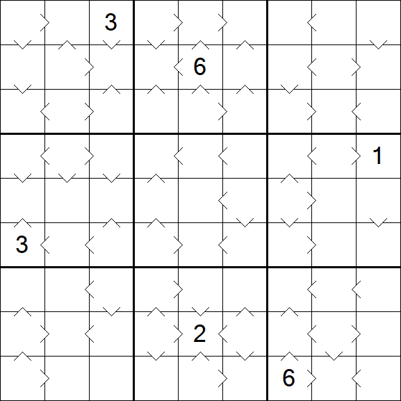 Greater Than Sudoku - Difficile