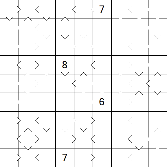Greater Than Sudoku - Schwierig