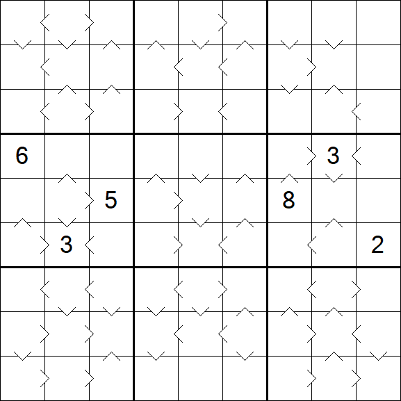 Greater Than Sudoku - Schwierig