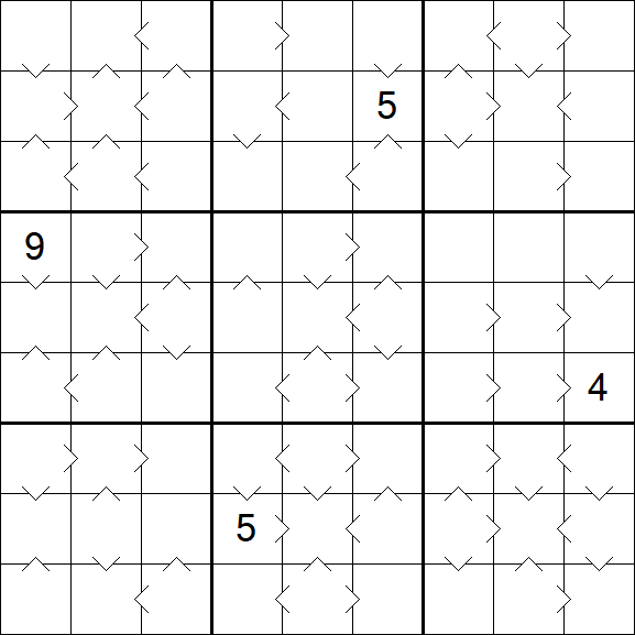 Greater Than Sudoku - Schwierig