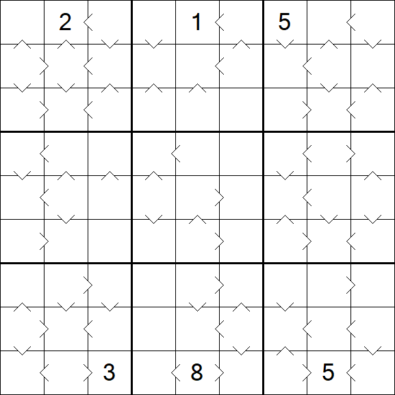 Greater Than Sudoku - Schwierig